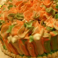 Alpha Kappa Alpha Pink & Green cake for an AKA on her Birthday. Silver pearls!