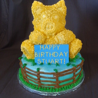 Golden Pig This cake was for a little boy who was born in the year of the Golden Pig, it happens once every 60 years. Wilton bear pan-pistachio cake,...