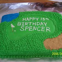 1St Golf Cake My DH aunt called and wanted me to make this for her GS's Birthday. He is really into golf. I got inspiration from so many cakes on...