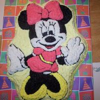 Minnie Mouse Vanilla cake with Buttercream Dream icing.