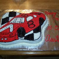 Race Car Cake I made this cake for my nephew yesterday. I was pleased with it and he loved it. It was my first time using a character cake pan.