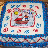 Father's Day My son and I made this cake for his papaw for Father's Day. I let him pick out the colors from leftover icing. It's pitiful I...