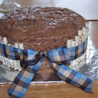 Father's Day Cake I made this for my husband's grandfather for Father's Day. I ran out of cookies and so I just tied the bow in the bare spot. It...