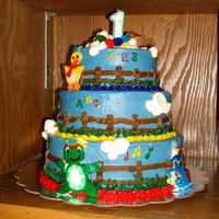 Baby Einstien This was done for my best friends son who just turned one, it also had a cute matching smash cake. It was also done in the middle of July...