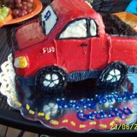Ford F 150 Truck Sculpture Birthday Dirt This was for my grandpa who loves his ford! the back is full of oreo crumbs to look like dirt! It wasnt well supported and in transporting...