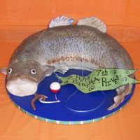 Large Mouth Bass This cake was for a little boy who is a huge fisherman.