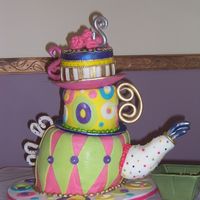 Teapot My inspiration was from Collette Peter's. I am so fasinated by the structure of the whimsical cake. This was for a lady's...