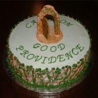 Gateway Cake This cake was taken from the idea in Creative Celebration Cakes. The doorway is made from fondant and held in place by royal icing....