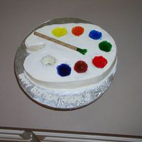 Artist Palette My dd best friend had an arts and crafts birthday party for her third birthday. Her Mom asked me to make this cake just a few days before...