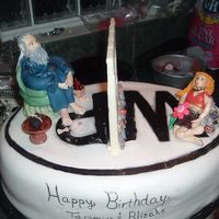 My First Paid Cake...finally Done!!! Welp, here it is...my first time doing people, a wall, almost everything on the cake!!! It was an experience...I had fun, but I am glad it...