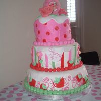 Strawberry Shortcake Here is the cake that I made this weekend for my daughter's 4th birthday. Covered in Buttercream, all of the decorations except for...