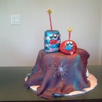 Our 4Th Of July Cake. And here's the cake for them! ;-)