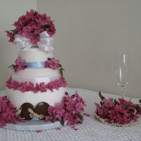 Small Wedding Cake Small wedding cake setup...White cake w/ Raspberry filling and Iced in BC.