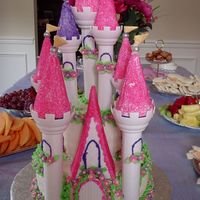 Romantic Castle Cake Princess castle cake for a 5 and 9 year old princess tea party! This cake looked alot better. it fell apart on the way to the party and I...