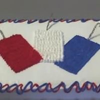 July 4Th I made this cake for my co-workers because we all had to work on the 3rd so it's our treat because she had to be here. This is a close...