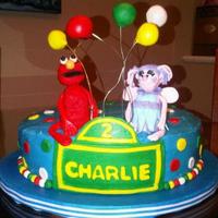 Elmo And Abby 2-year-old requested an Elmo and Abby cake. Elmo...no problem. Abby...not so much.