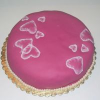 First Fondant Cake Although I have made fondant figures before, this is my first covered from a Fondant class.