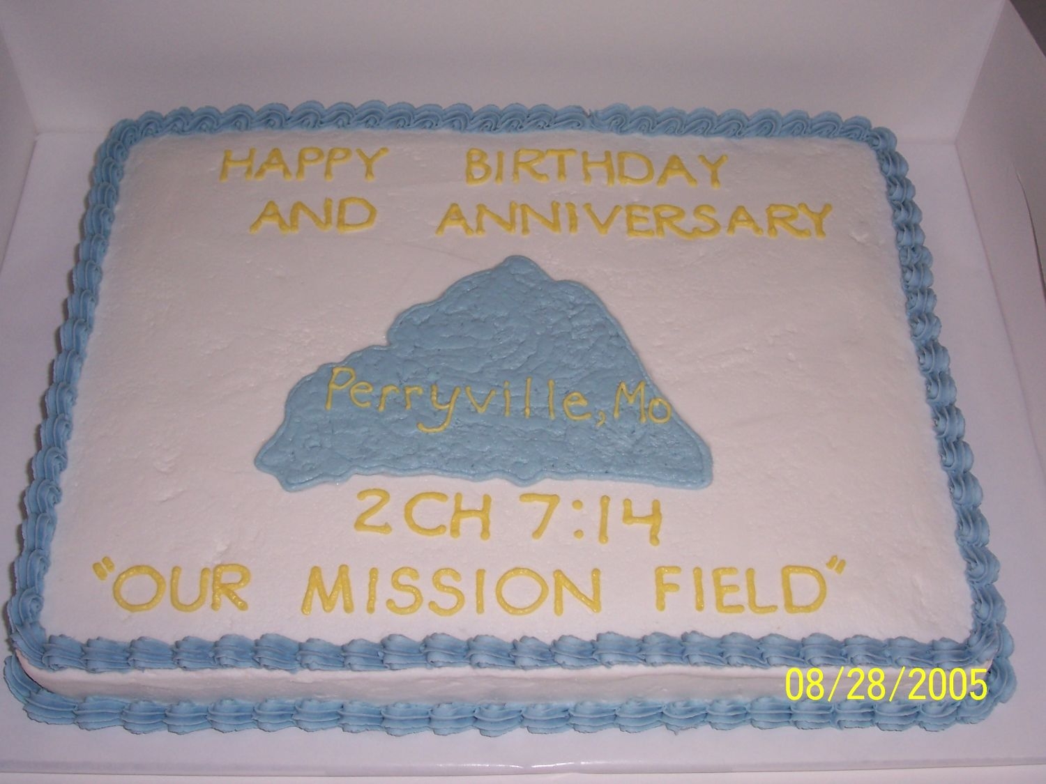 Birthday Cake This cake was done for a fellowship at our church.Everyone really liked it and it tasted great.