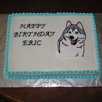 Husky Birthday Cake 