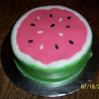 Pink Melon Smash cake for a pink watermelon party.