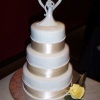 Jason's Wedding Cake This was my first stab at a wedding cake for a friend. They wanted very simple and elegant. It ended up shifing a bit in transit and the...