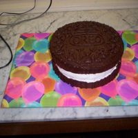 Oreo Cake I made this Oreo cake based on all of the wonderful ones in the Gallery. It was chocolate cake for the "cookie" layers and white...