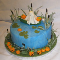 Halloween Fishing Birthday I'm oh so proud of this cake. I decided to try my hand at making chocolate ganache which I used to fill and cover the cake. Then after...