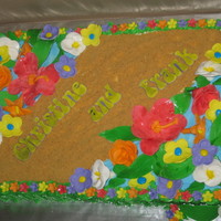 Hawaiian The theme of the shower was Hawaii and this is what I came up with. The letters are all cut on the Cricut (not the Cake Cricut - just the...