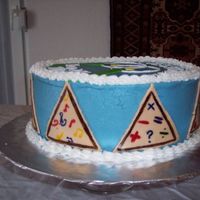 Brownie Invstiture Side View View of fondant tri-its