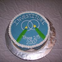 Brownie Investiture Ceremony Cake All BC except fondant tri-its
