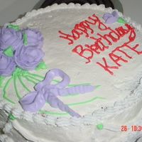 Course I Final Cake The cake is mocha chiffon with buttercream icing.