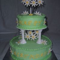 G-Grand's 89Th Birthday Cake This special cake was made for my grandmother-in law's 89th birthday. It is a 2 tiered vanilla cake with strawberry filling and BC...