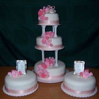 Meg's Baptism Cake This is my largest cake to date. It was for our little cousin who lives in Japan, but came to NC to visit family and be baptized. It is a 3...