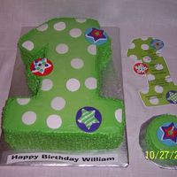 1St Birthday All BC with fondant accents