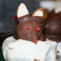 Christmas Mouse I saw this on here last christmas and made these for gifts. They are the oreo cookie with the hershey kisses