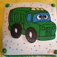 Dump Truck Cake This is my first photo post to CC. My 21-month old son loves dump trucks so I decided to try andmake this using the FBT method.