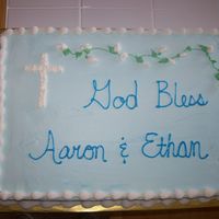 Baptism Cake For Twins 