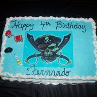 Pirate Themed Birthday Cake 