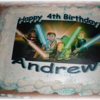 Star Wars Lego Cake.. Cake with edible image..