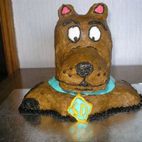 3-D Scooby Doo A big thanks to cakesoutsidethebox for the inspirtion! He is all cake, although I think next tim the snout & top of the head will be...