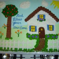 Housewarming For a friend's housewarming shower. 11 X 15 sheet cake; all buttercream (except pecan path).