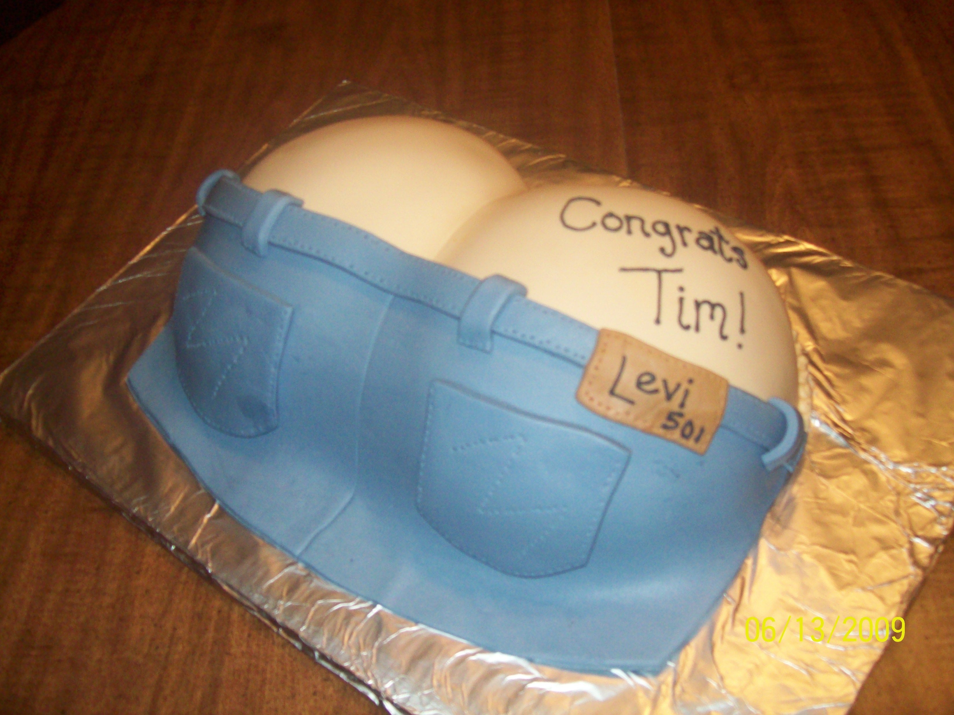 Butt Crack Made for a graduation from plumbers school... I love the sense of humor from my friends lol... I used two dome pans and shaved them down on...