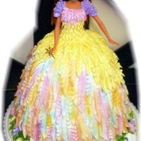 Fairy i used my pyrex bowls for the shape of the dress. they are perfect for barbies! i used a leave tip and started from the bottom to make the...