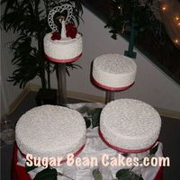 Cascade Cake This cake was supposed to have a fountain the middle, but the cake table was too small, so it got nixed at the last minute.