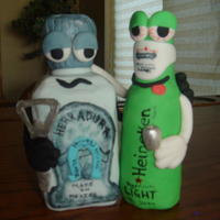 Drunk Buddies RCT & fondant figures for a 50th birthday cake. I had fun making them