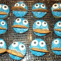 Cookie Monster Cupcakes I got this idea from cupcake pictures from the internet. I made vanilla chocolate chip cupcakes and used vanilla buttercream with blue...
