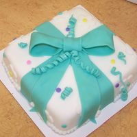 Present Cake Funfetti cake with fondant icing and decorations. I loved doing this cake and how it turned out...if only that packaged fondant tasted...