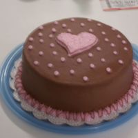 My First Cake! Chocolate Class Buttercream with Pink Buttercream Decor