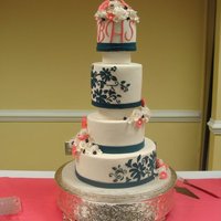 Brittany This was for my sister's wedding last weekend. All of the blue flowers/leaves/vines were done with the cricut machine. Her colors were...