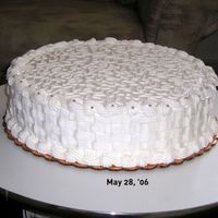 Anniversary 12 x 3 cake, punto perdido and basket technique